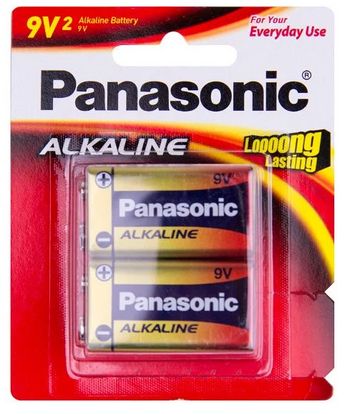 Panasonic Alkaline 9v battery 6LR61T/2B