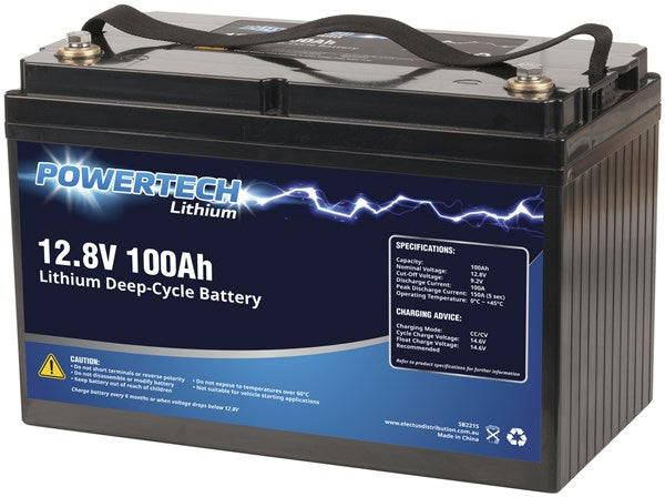 Powertech 12V 100Ah Lithium Deep Cycle Battery