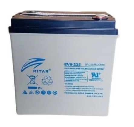 EV6-225 - Ritar 6V 225Ah EV Series AGM Deep Cycle Battery | BatteryWorx