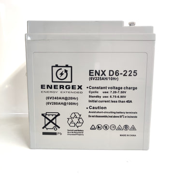 Energex AGM Deep Cycle Battery 6V 225Ah SUPER SPECIAL !!!!
