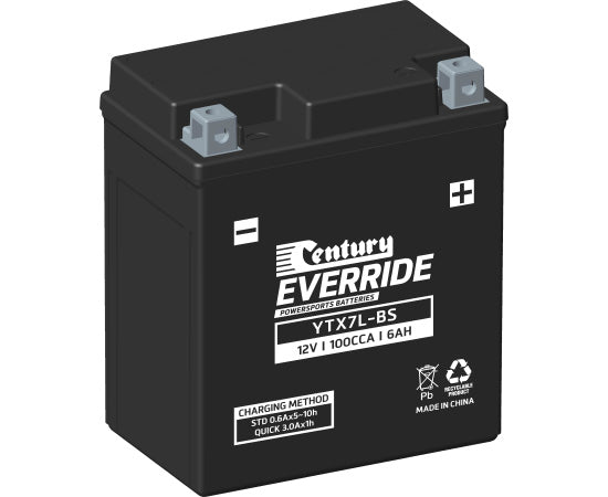 Century Motorbike battery 12v 6Ah YTX7L-BS
