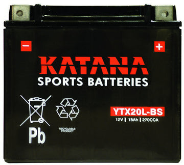Katana Motorbike battery 12v 18Ah YTX20L-BS FA