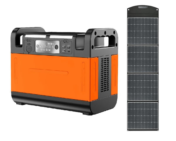 Energex Portable 1500W Power Station +120W Foldable Solar Panel