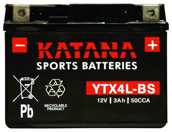 Katana motorbike battery YTX4L-BS