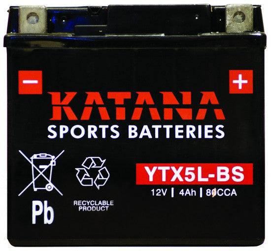 katana motorbike battery ytx5l-bs