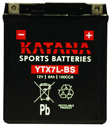 Katana Motorbike battery 12v 6Ah YTX7L-BS