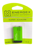 Energex Alkaline 9v battery 6LR61T/1B