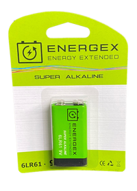 Energex Alkaline 9v battery 6LR61T/1B