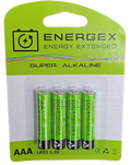 Energex Alkaline AAA battery 4 Pack