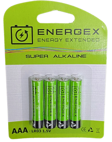 Energex Alkaline AAA battery 4 Pack