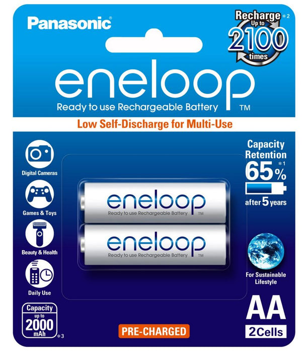 Panasonic Eneloop AA Rechargeable Battery 2 Pack