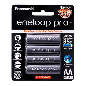 Panasonic Eneloop Pro AA Rechargeable Battery 4 Pack