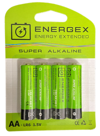 Energex Alkaline AA battery 4 Pack