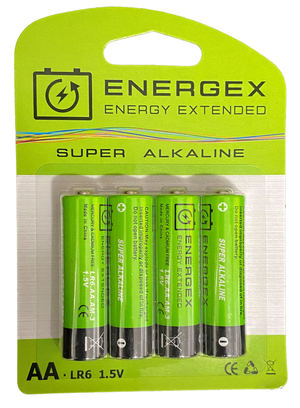 Energex Alkaline AA battery 4 Pack