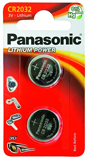 Panasonic CR-2032 Lithium Battery 2 pack
