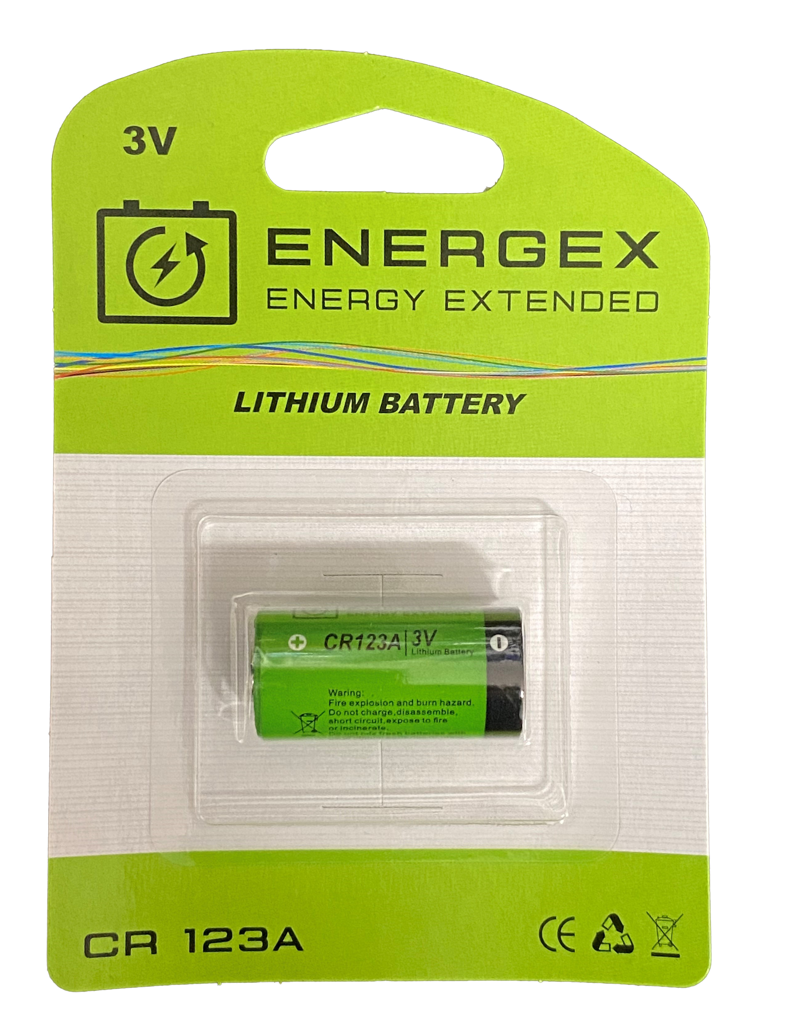 Energex CR-123A Lithium Battery