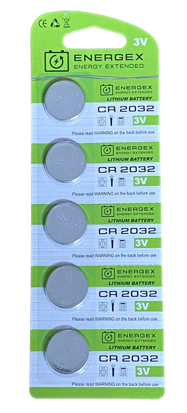 Energex CR-2032 Lithium Battery (5 per pack )