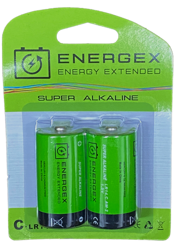 Energex Alkaline battery C size 2 Pack LR14T/2B