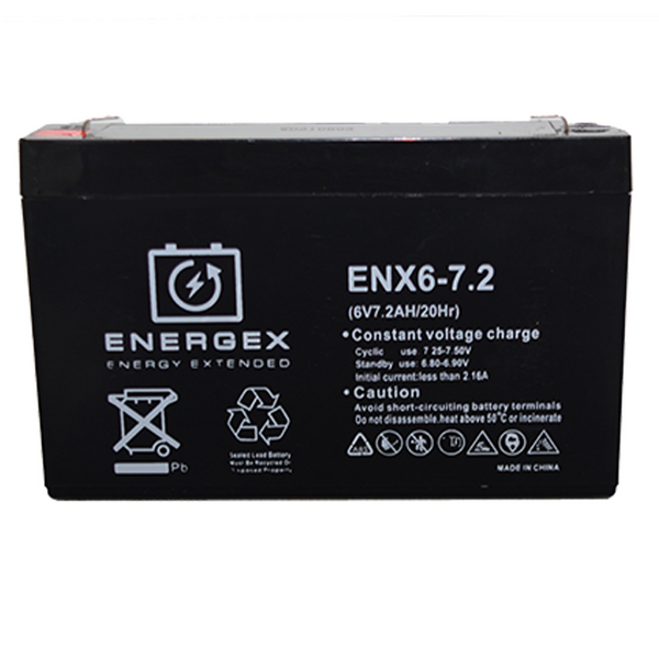 Energex SLA battery 6v 7.2ah F1