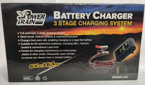 6V 1.6Amp 3 Stage Battery Charger