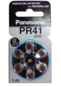 Panasonic Hearing Aid Zinc Air Battery 1.4v PR41