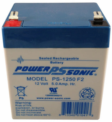 PowerSonic 12v 5.0Ah F2 SLA battery