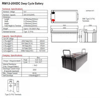 Deep Cycle AGM battery 12v 250Ah