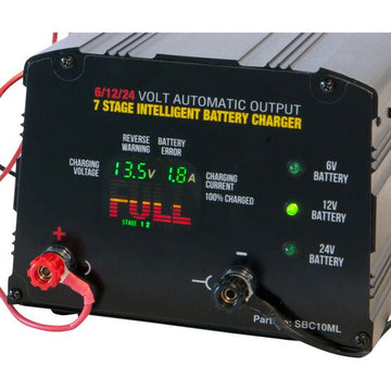 Power Train Smart Battery Charger 6/12/24v - 10 Amp