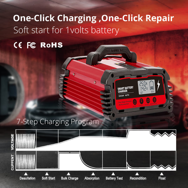 Energex 12v/24v 20amp Heavy Duty Automatic Battery Charger