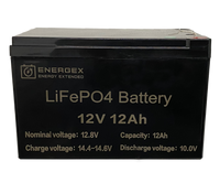 Energex 12.8V 12Ah LiFePO4 Lithium Battery