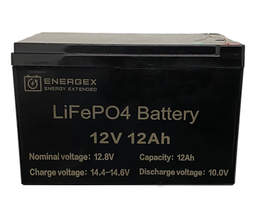 Energex 12.8V 12Ah LiFePO4 Lithium Battery