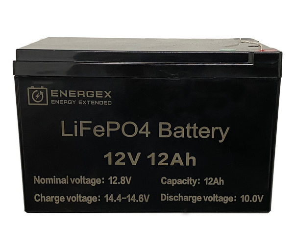 Energex 12.8V 12Ah LiFePO4 Lithium Battery