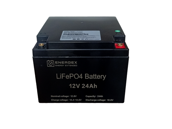 Energex 12.8V 24Ah LiFePO4 Lithium Battery