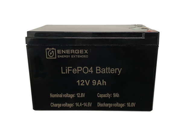 Energex 12.8V 9Ah LiFePO4 Lithium Battery