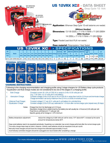 US Battery Deep Cycle Battery 12v 155Ah